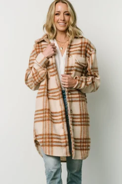 Baltic Born outerwear|WINTER ESSENTIALS|Durango Plaid Shacket | Oatmeal + Mocha