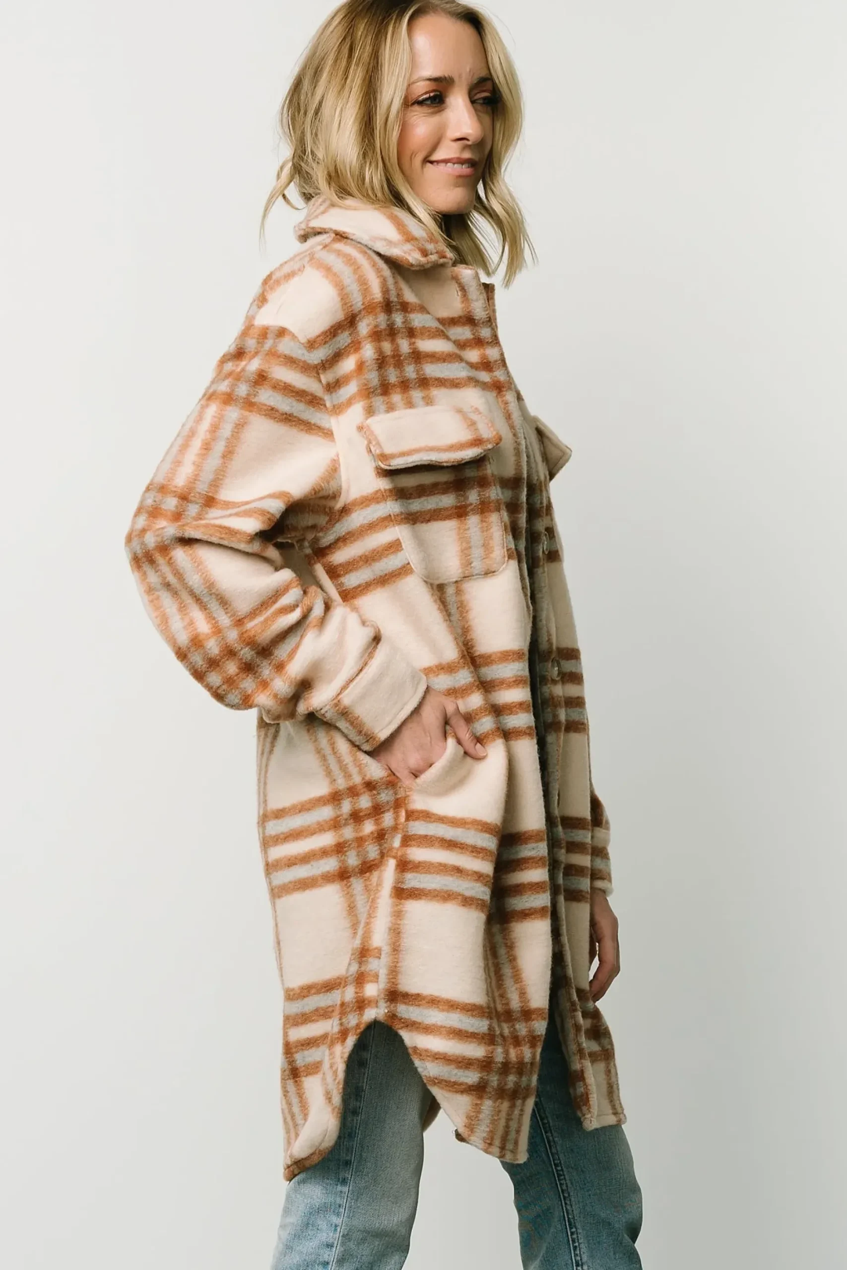 Baltic Born outerwear|WINTER ESSENTIALS|Durango Plaid Shacket | Oatmeal + Mocha