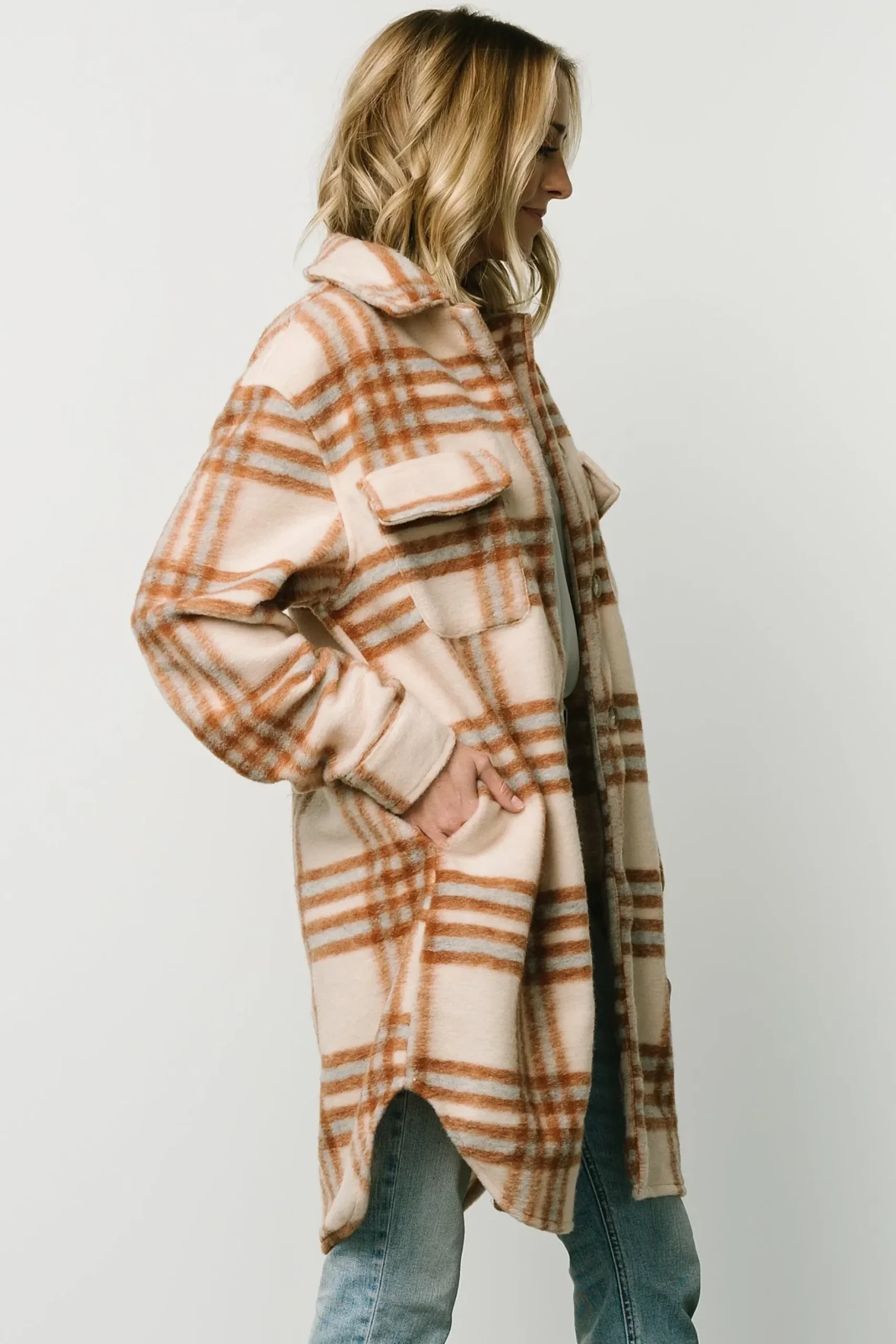 Baltic Born outerwear|WINTER ESSENTIALS|Durango Plaid Shacket | Oatmeal + Mocha
