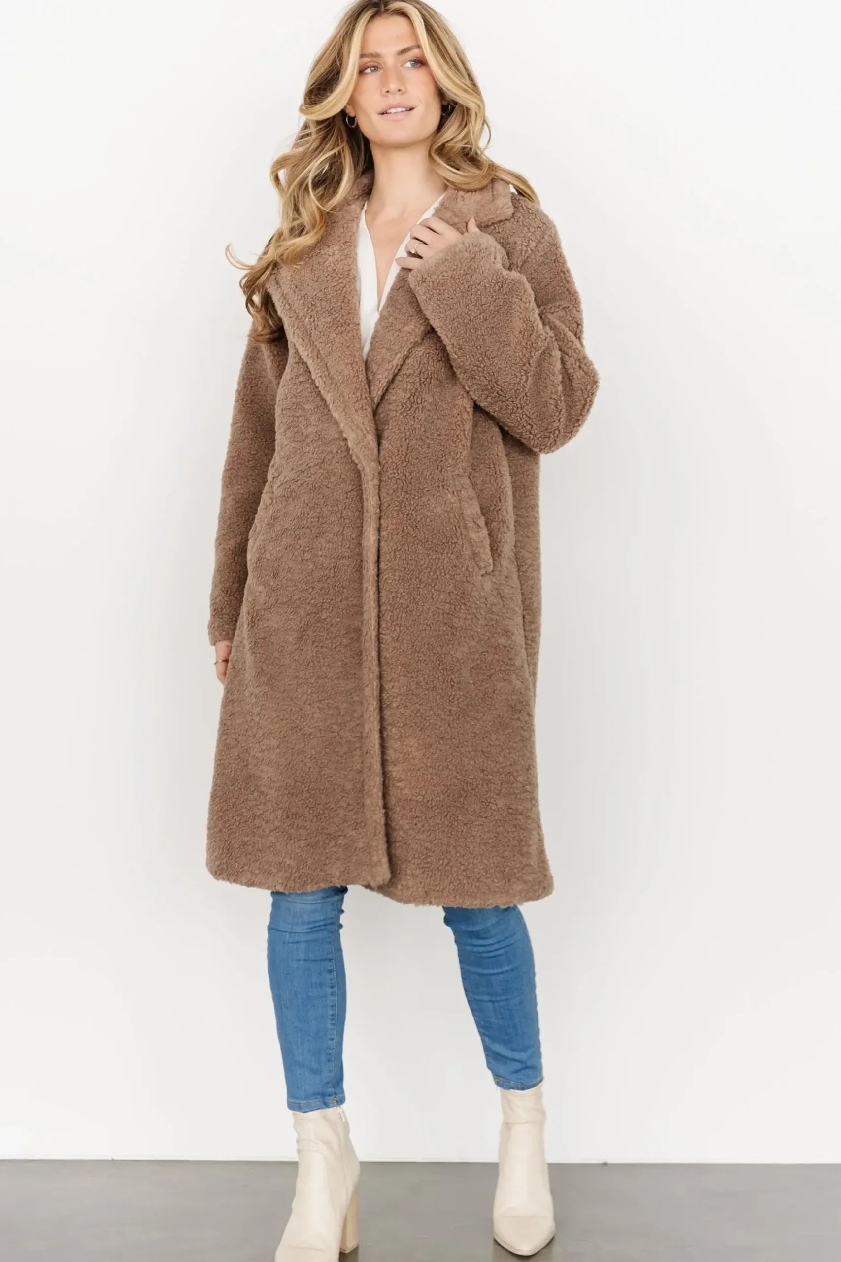 Baltic Born cardigans|Elbrus Sherpa Trench Coat | Persian Blue