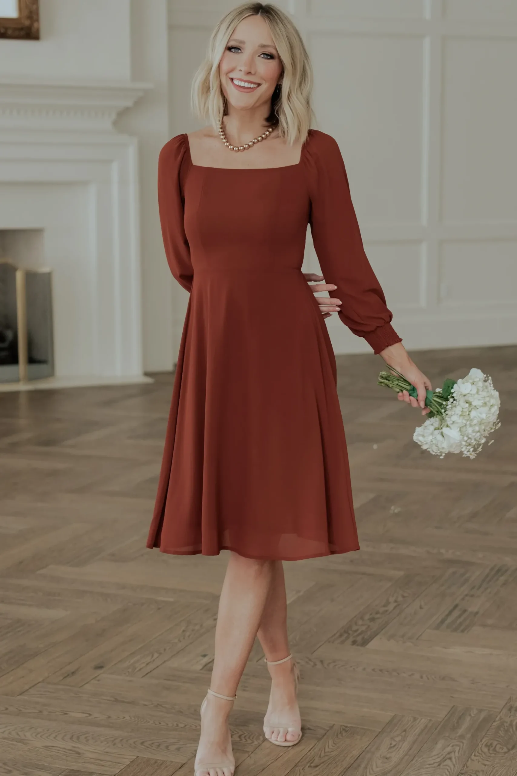 Baltic Born short dresses|WEDDING SUITE|Elise Short Dress | Cinnamon