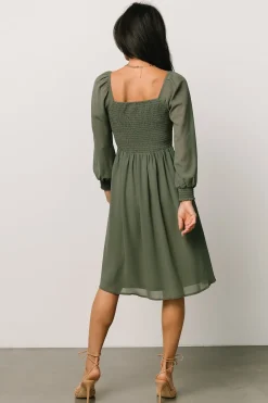 Baltic Born short dresses|WEDDING SUITE|Elise Short Dress | Dark Sage