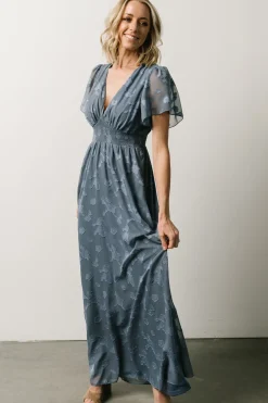 Baltic Born SALE|Evelyn Smocked Maxi Dress | Blue
