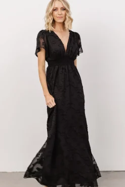 Baltic Born SALE|Evelyn Smocked Maxi Dress | Black