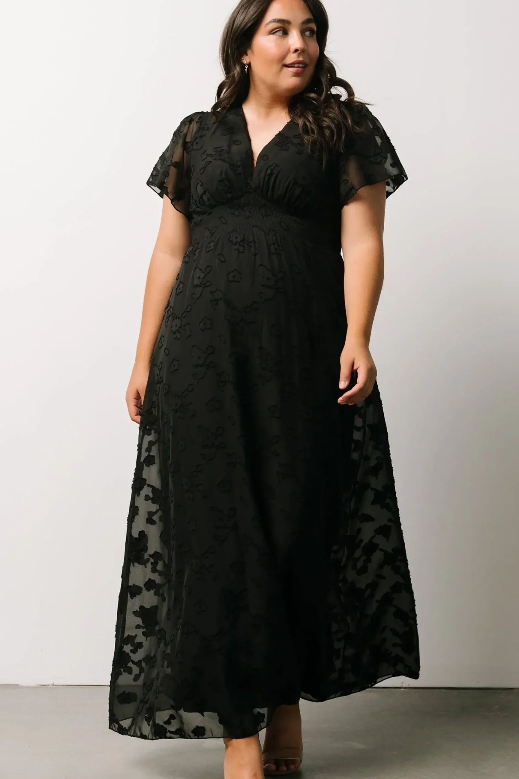 Baltic Born SALE|Evelyn Smocked Maxi Dress | Black