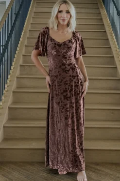 Baltic Born maxi dresses|WEDDING SUITE|Everley Velvet Maxi Dress | Espresso