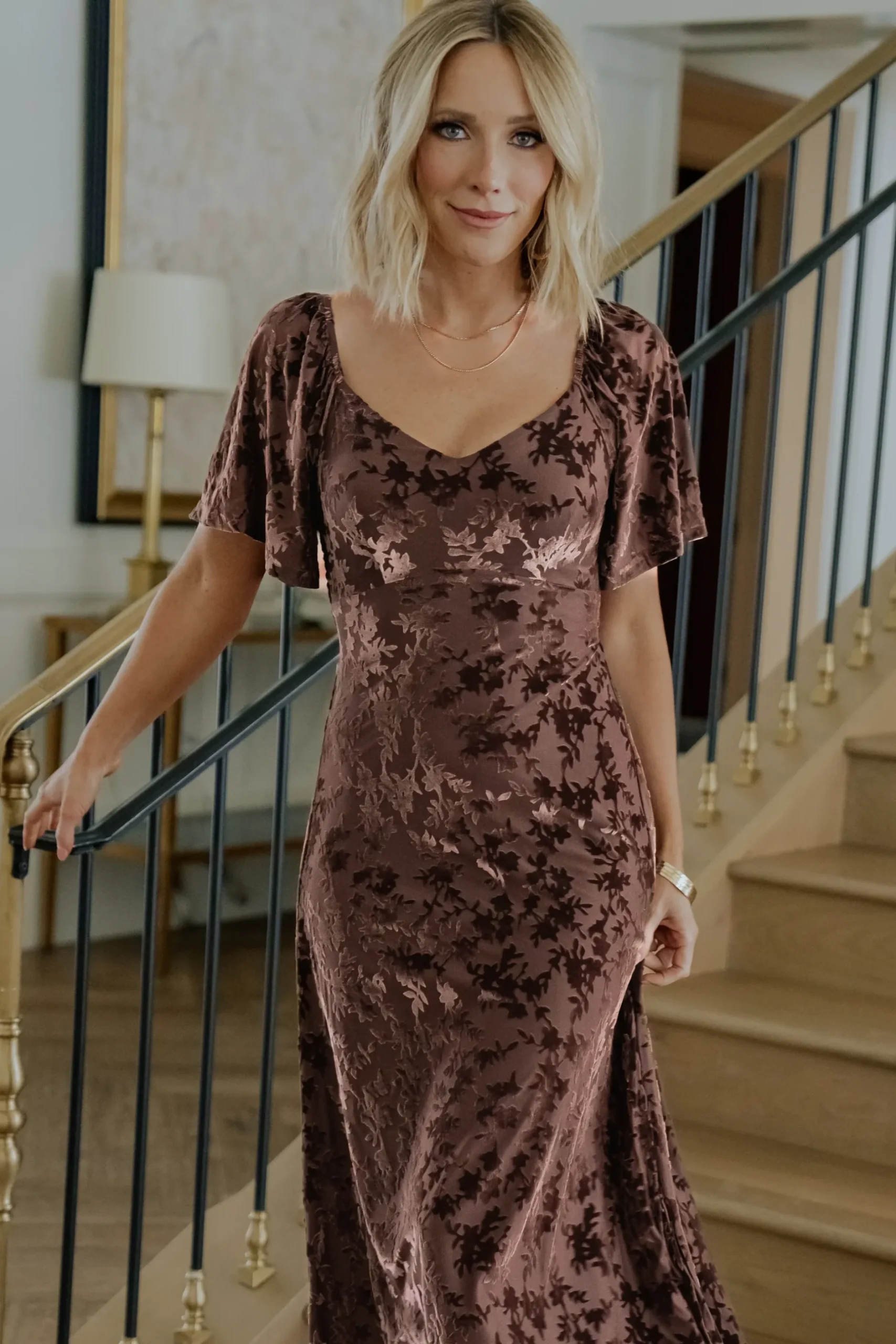 Baltic Born maxi dresses|WEDDING SUITE|Everley Velvet Maxi Dress | Espresso