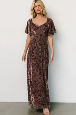 Baltic Born maxi dresses|WEDDING SUITE|Everley Velvet Maxi Dress | Espresso