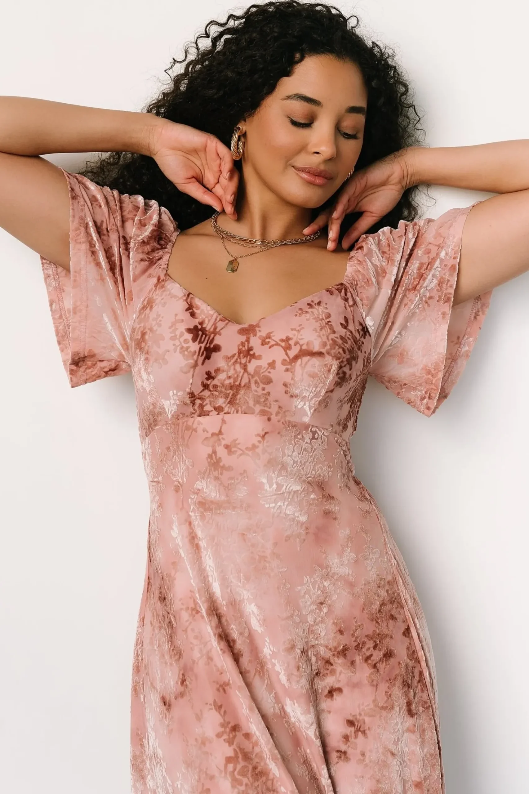 Baltic Born maxi dresses|WEDDING SUITE|Everley Velvet Maxi Dress | Blush