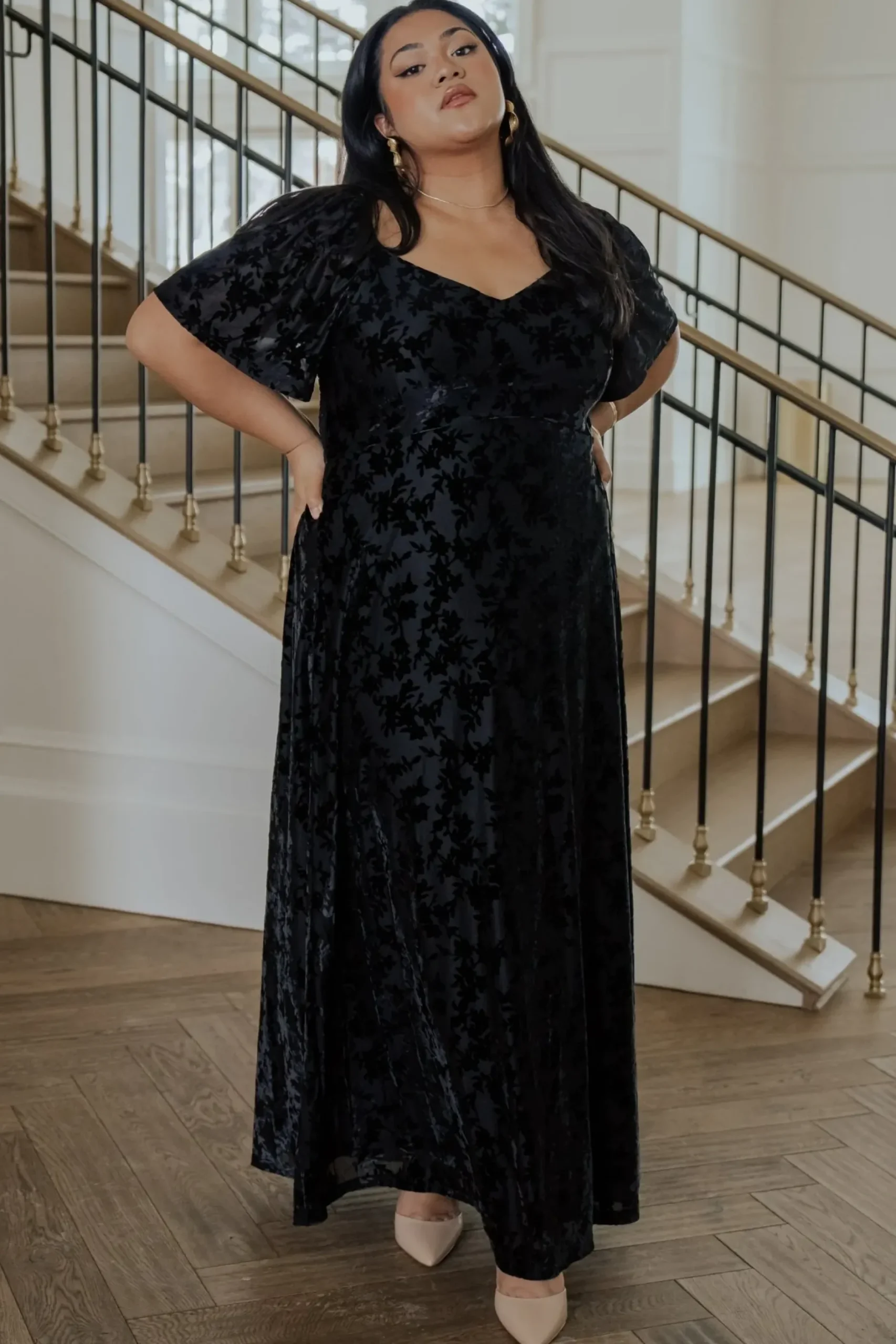 Baltic Born maxi dresses|WEDDING SUITE|Everley Velvet Maxi Dress | Black
