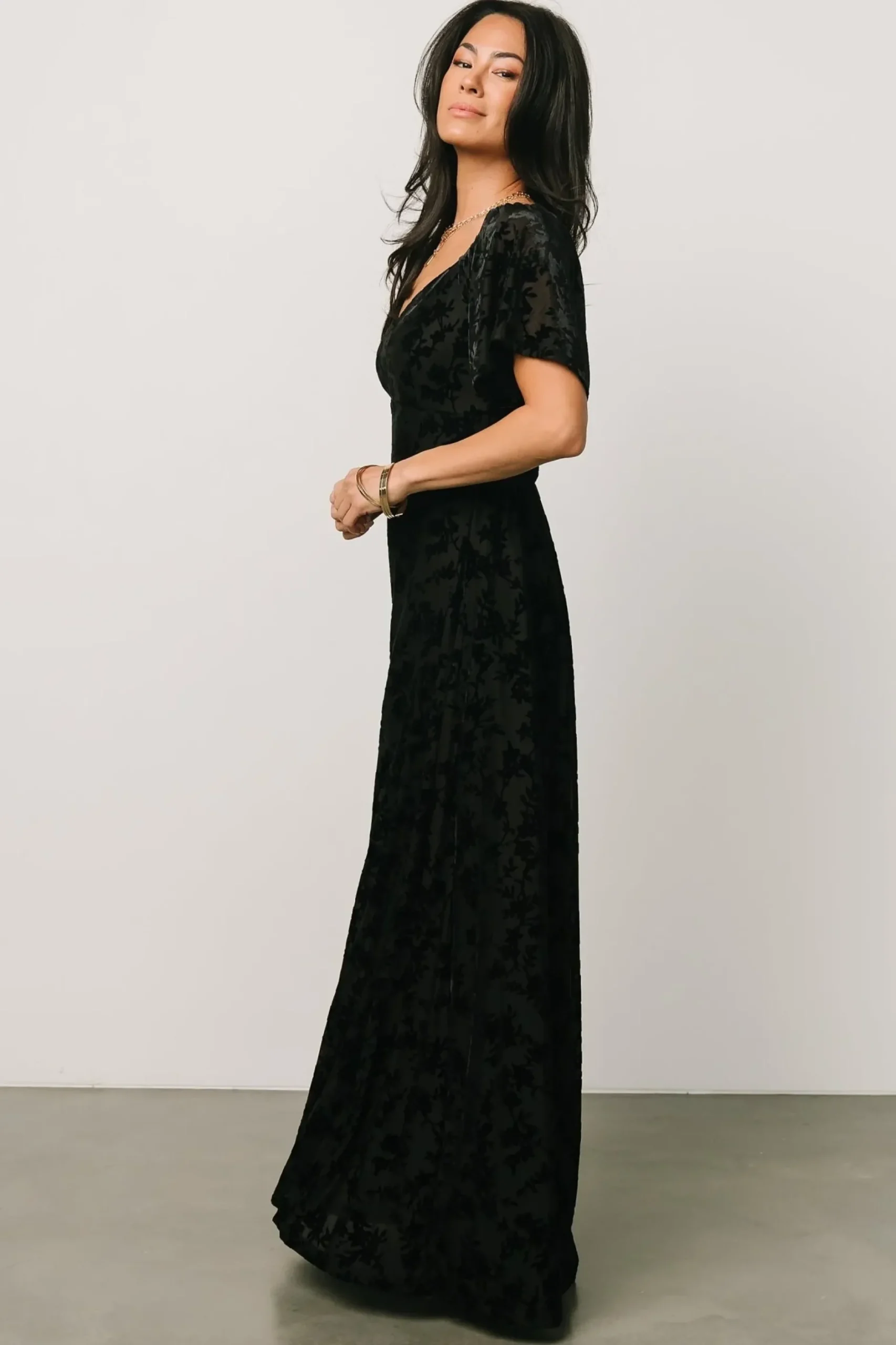 Baltic Born maxi dresses|WEDDING SUITE|Everley Velvet Maxi Dress | Black