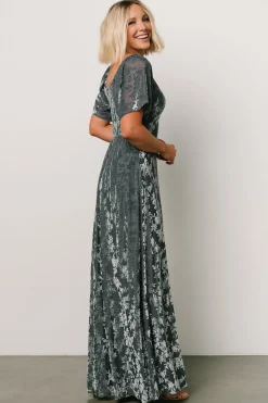 Baltic Born maxi dresses|WEDDING SUITE|Everley Velvet Maxi Dress | Dusty Blue