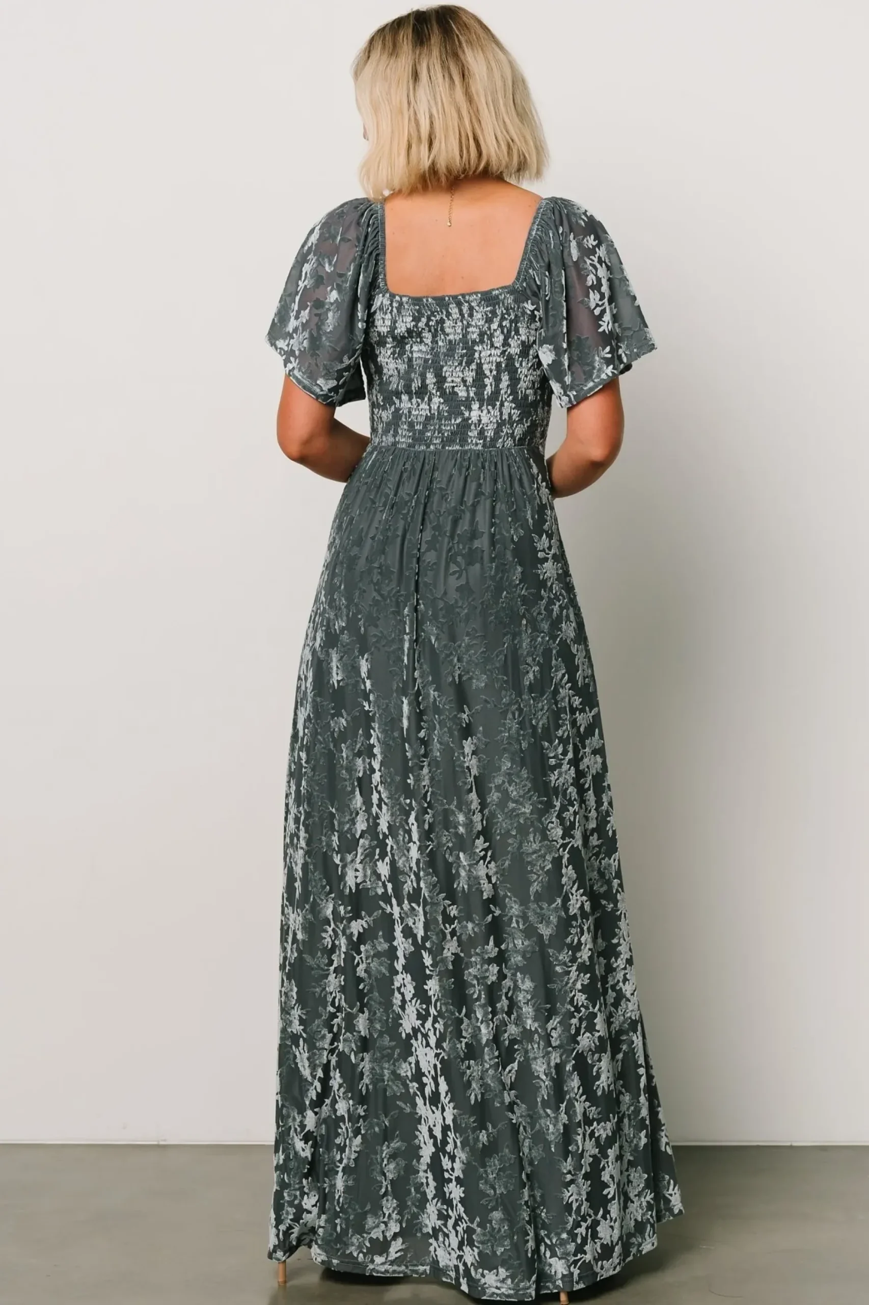Baltic Born maxi dresses|WEDDING SUITE|Everley Velvet Maxi Dress | Dusty Blue