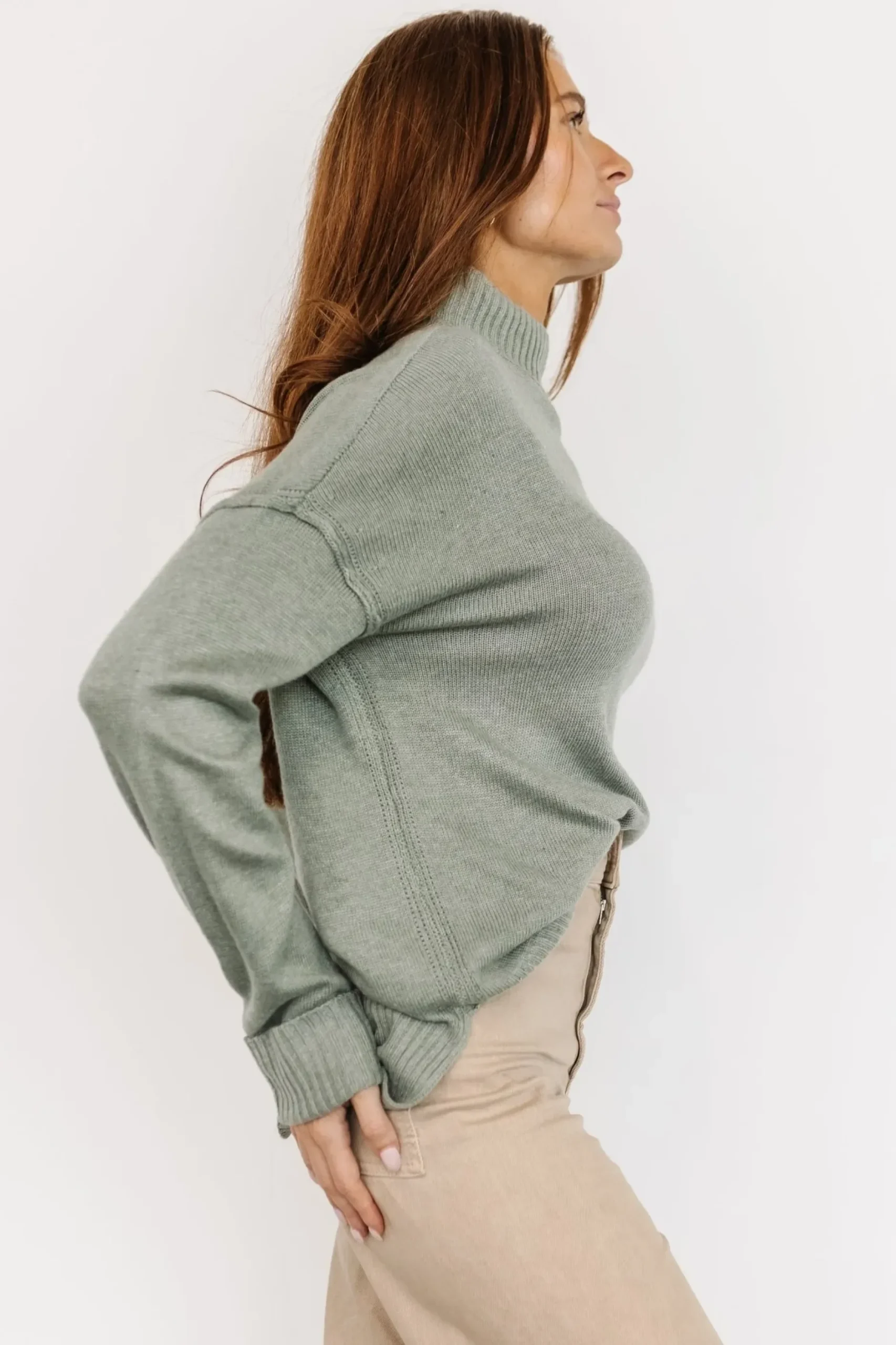 Baltic Born sweaters|EXTENDED SIZING|Evermore Knit Sweater | Sage