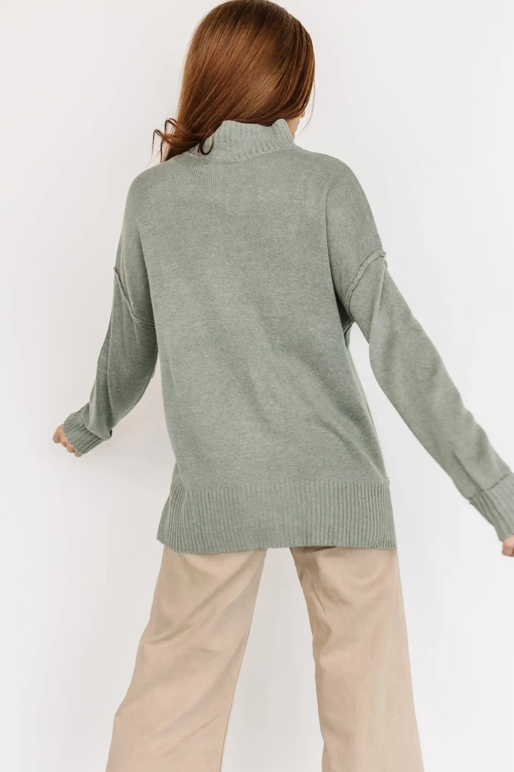 Baltic Born sweaters|EXTENDED SIZING|Evermore Knit Sweater | Sage