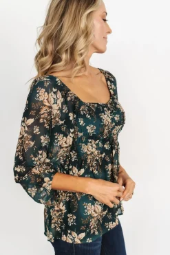 Baltic Born blouses + shirts|Fenna Smocked Top | Topaz Floral