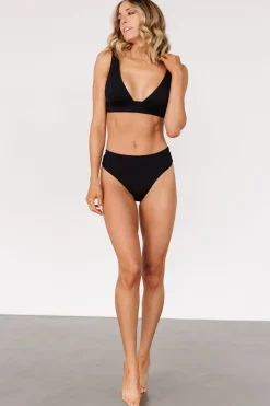 Baltic Born bikini|Formentera High Waist Bikini Bottom | Black
