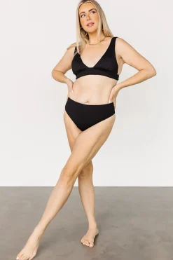 Baltic Born bikini|Formentera High Waist Bikini Bottom | Black