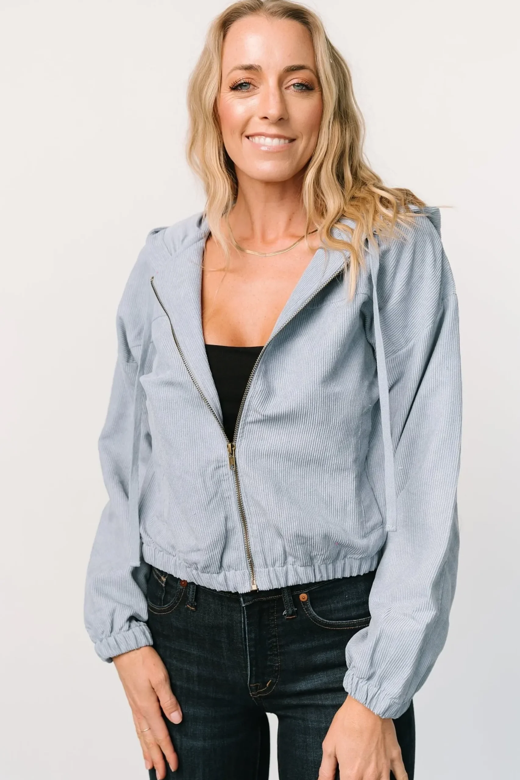 Baltic Born outerwear|Frankie Zip Jacket | Dusty Blue