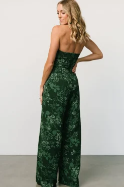 Baltic Born JUMPSUITS + ROMPERS|Freya Halter Jumpsuit | Emerald Floral