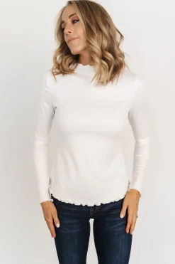 Baltic Born blouses + shirts|Gale Ribbed Top | Black + White