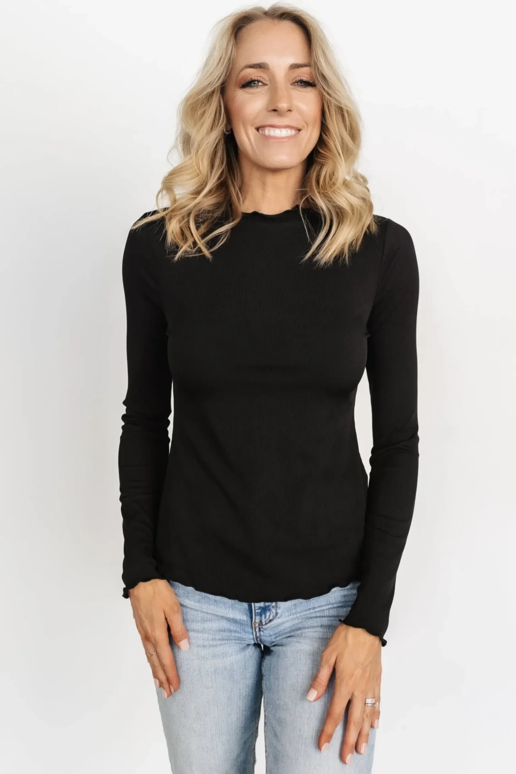 Baltic Born blouses + shirts|Gale Ribbed Top | Off White