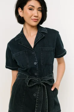 Baltic Born WINTER ESSENTIALS|Geneva Button Jumpsuit | Washed Black