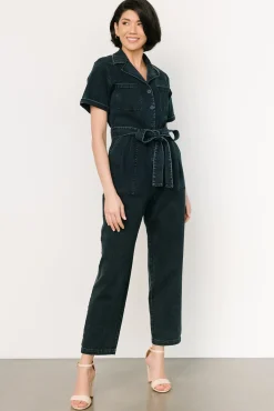 Baltic Born WINTER ESSENTIALS|Geneva Button Jumpsuit | Washed Black
