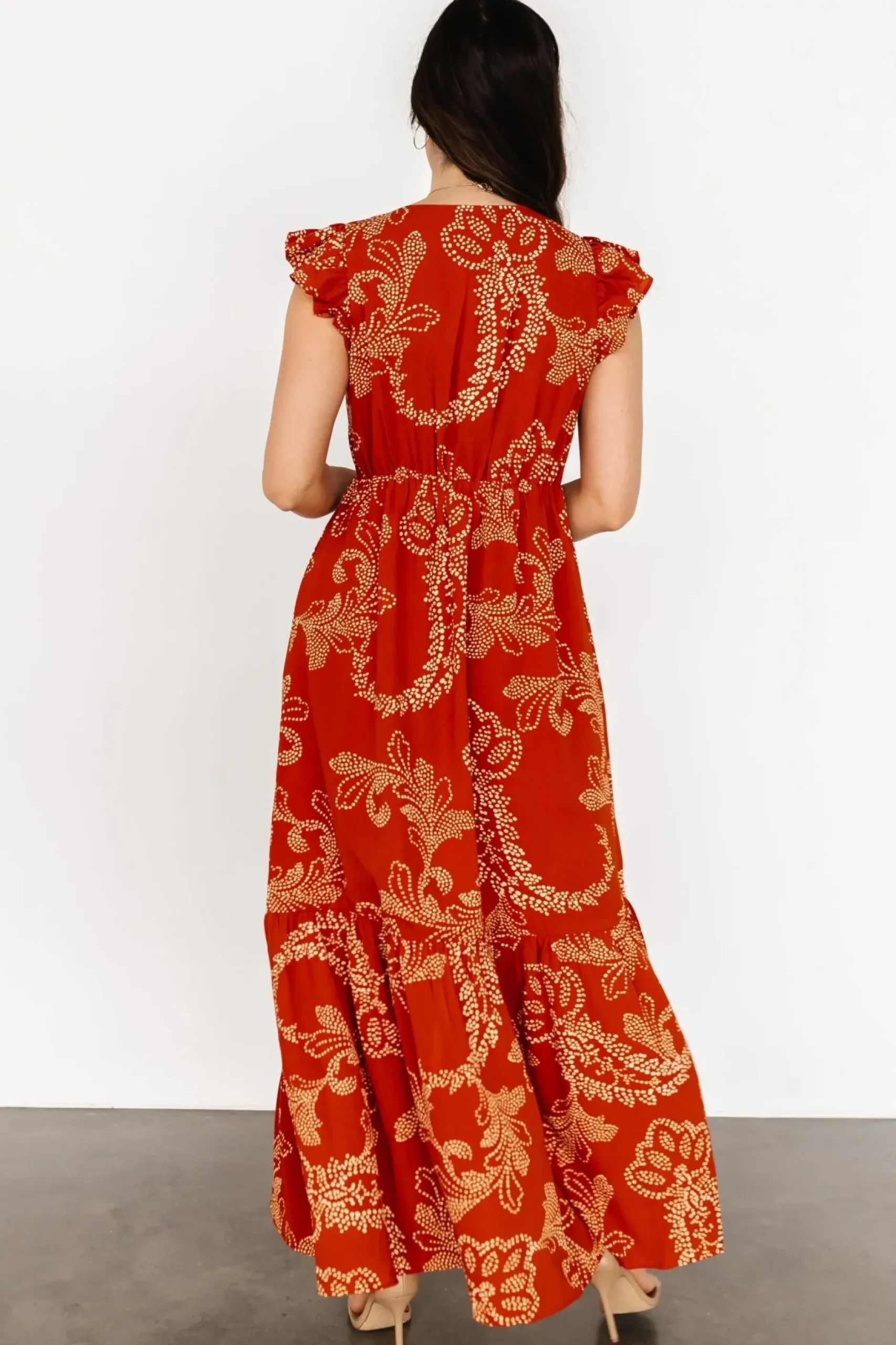 Baltic Born bump friendly|Ginger Button Down Maxi Dress | Rust + Ivory