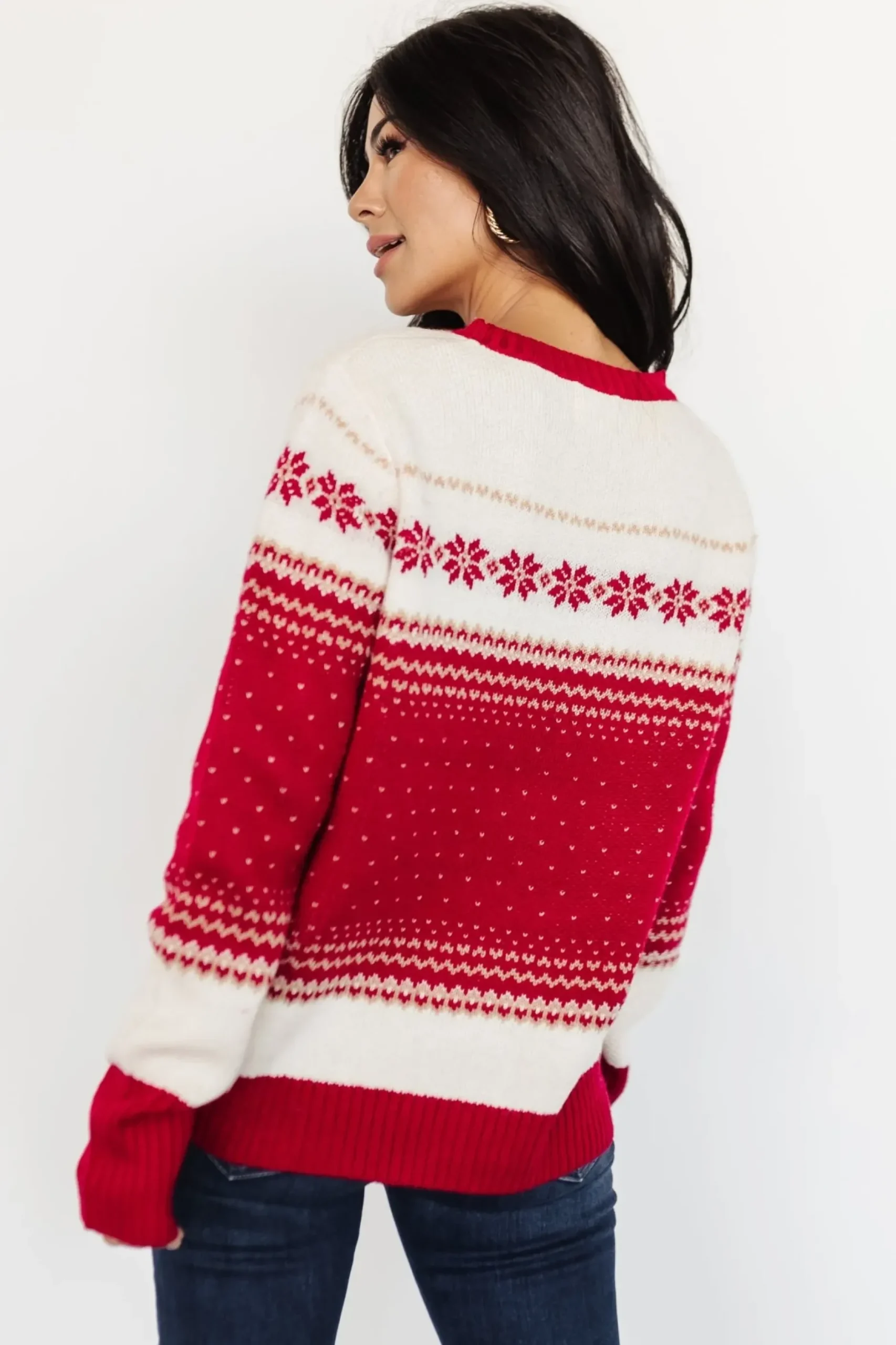 Baltic Born sweaters|WINTER ESSENTIALS|Griffin Knit Sweater | Red Multi
