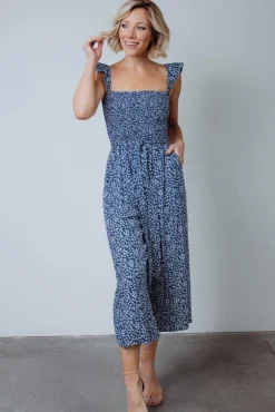 Baltic Born JUMPSUITS + ROMPERS|Hadley Smocked Jumpsuit | Navy