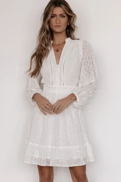 Baltic Born SALE|Harmony Embossed Dress | Off White