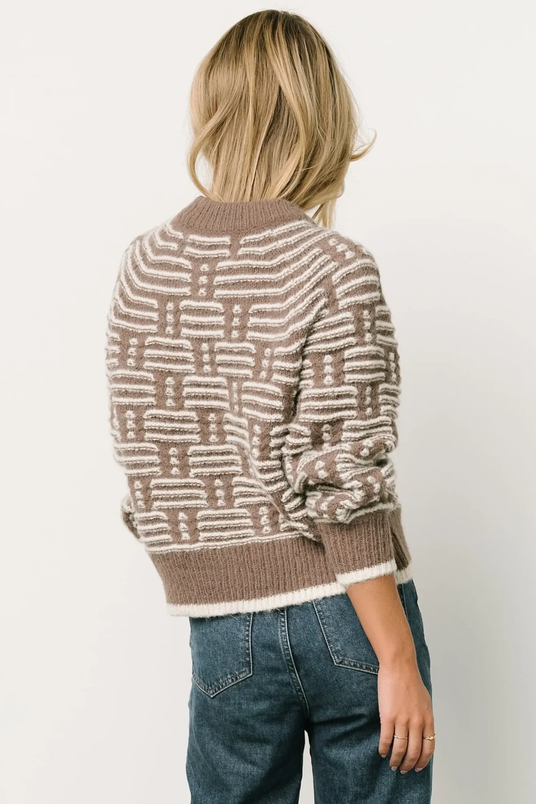 Baltic Born SALE|Hawthorne Knit Sweater | Mocha + Ivory