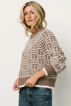 Baltic Born SALE|Hawthorne Knit Sweater | Mocha + Ivory