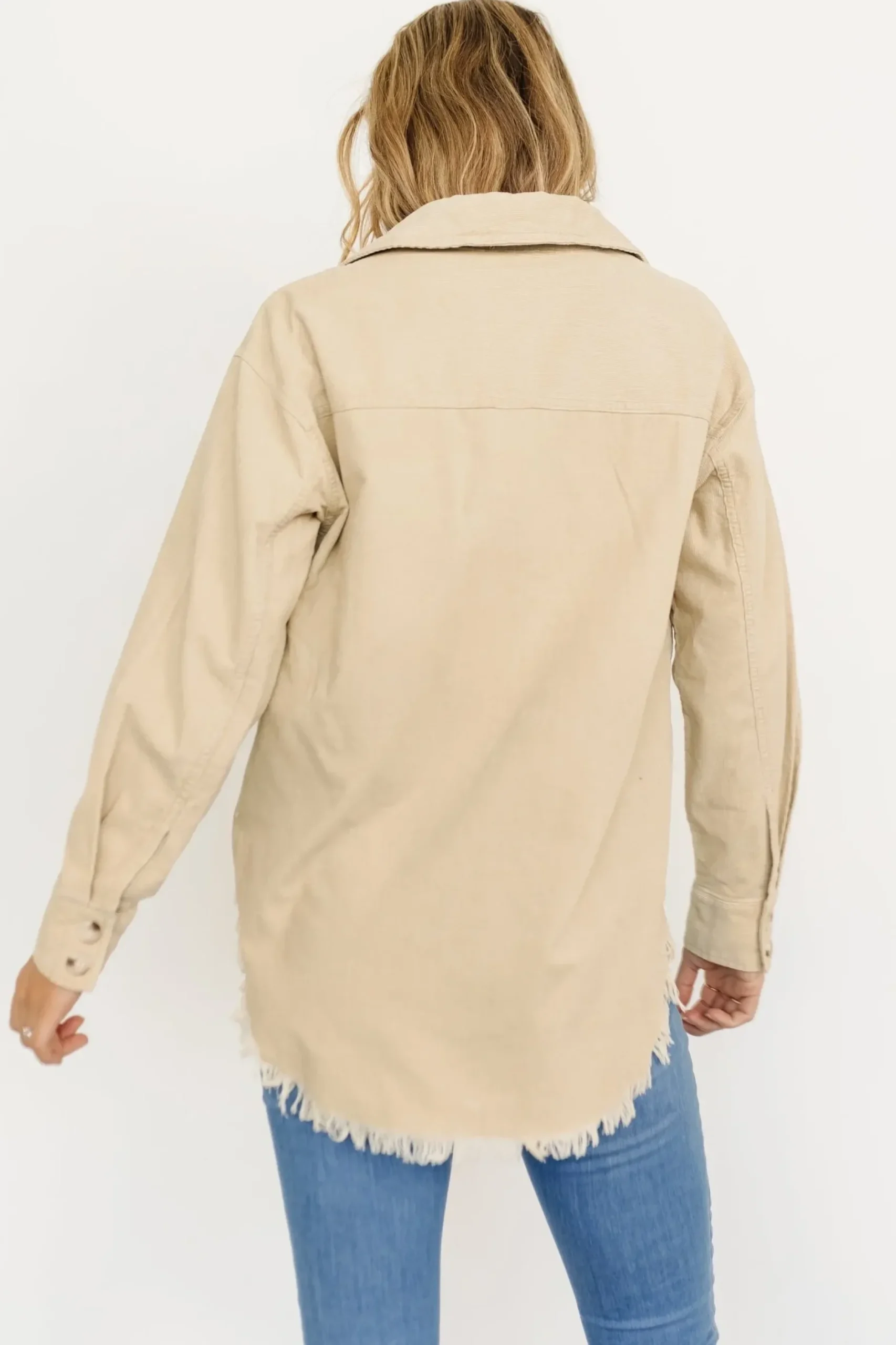 Baltic Born outerwear|Hector Half Zip Corduroy Top | Natural