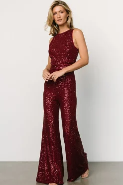 Baltic Born JUMPSUITS + ROMPERS|Hillary Sequin Jumpsuit | Wine