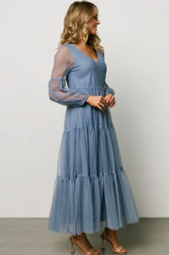Baltic Born tulle styles|COMING SOON|Hoffman Tulle Maxi Dress | Whisper Blue