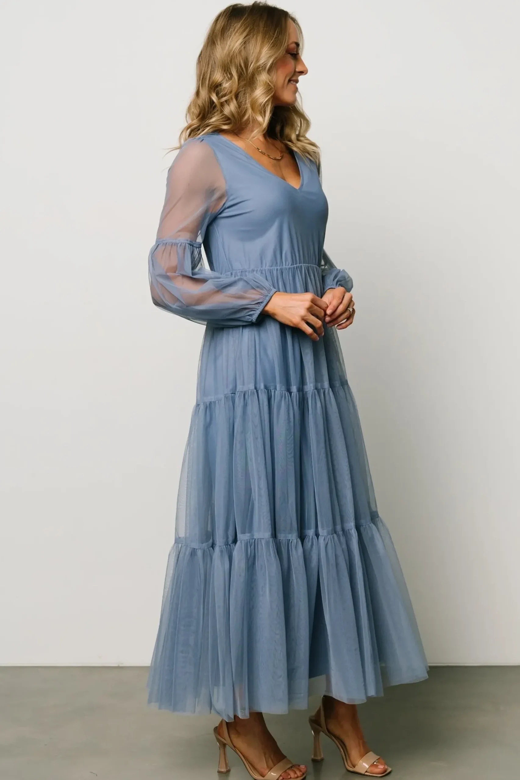 Baltic Born tulle styles|COMING SOON|Hoffman Tulle Maxi Dress | Whisper Blue
