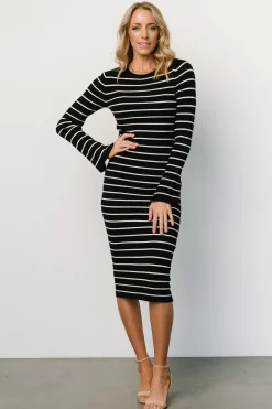 Baltic Born WINTER ESSENTIALS|TOPS|Iggy Sweater Dress | Black + Ivory