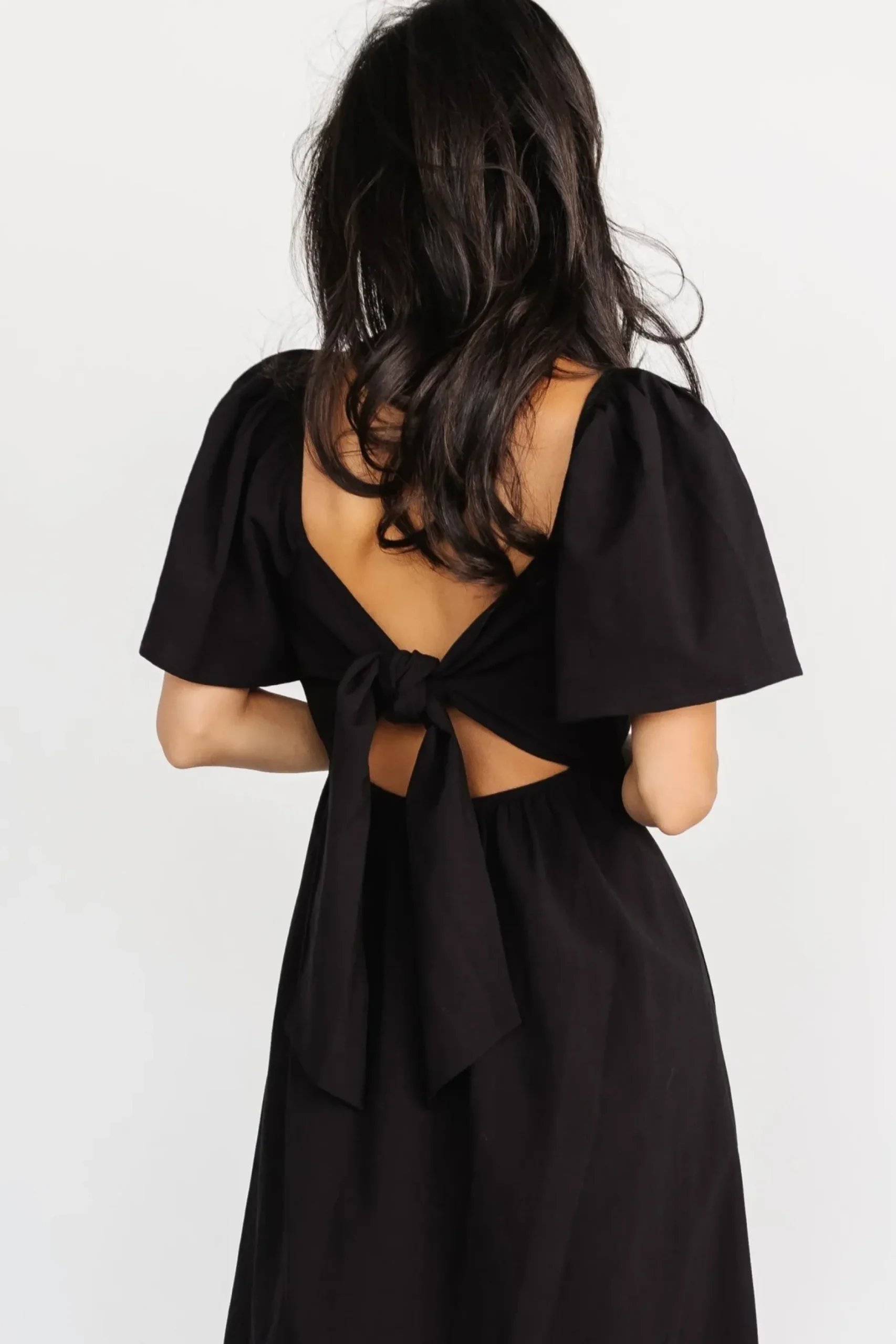 Baltic Born COMING SOON|Indie Back Tie Dress | Black