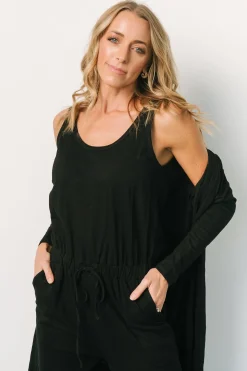 Baltic Born cardigans|Janae Jumpsuit + Cardigan Set | Black