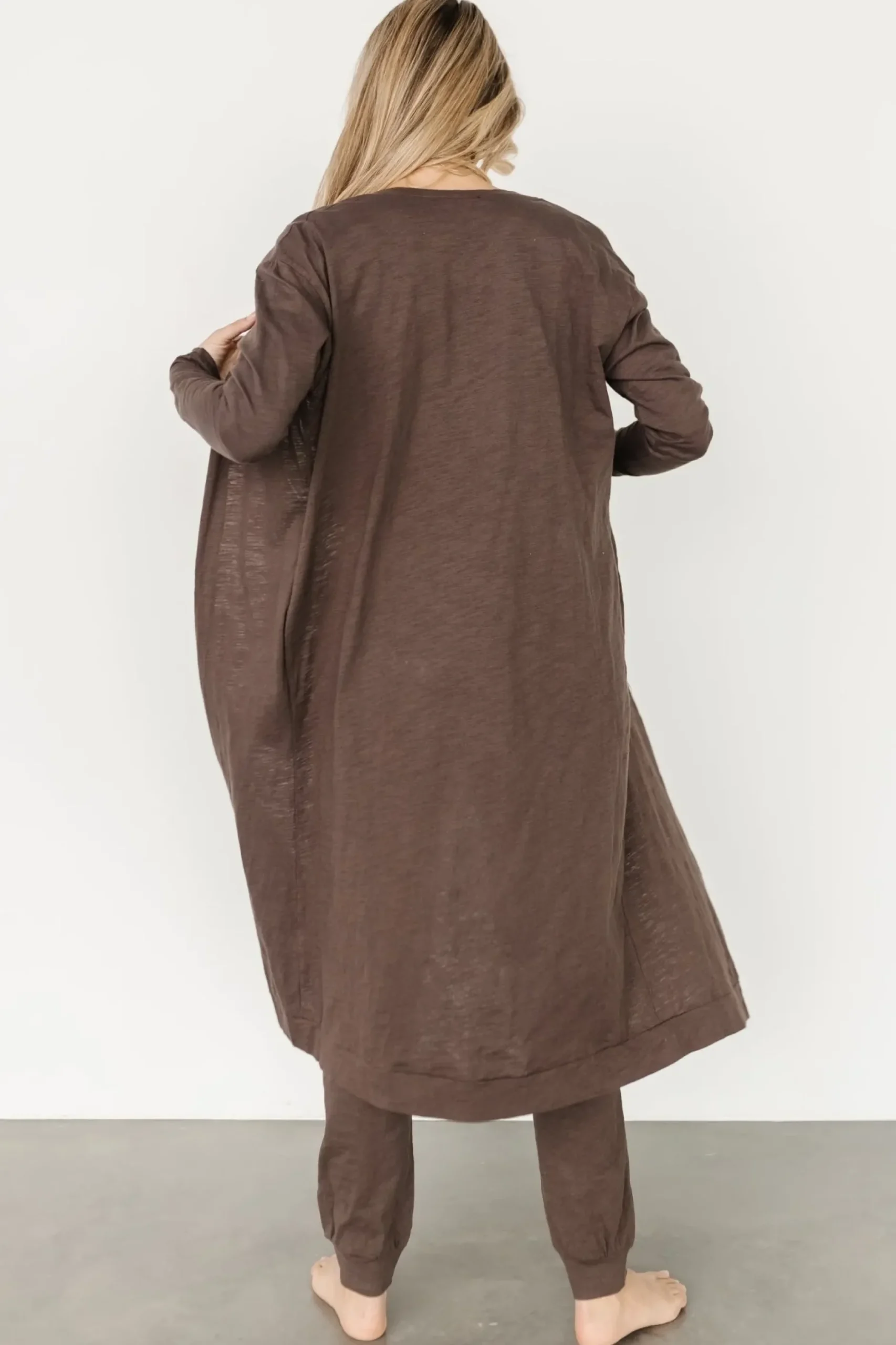 Baltic Born cardigans|Janae Jumpsuit + Cardigan Set | Mocha