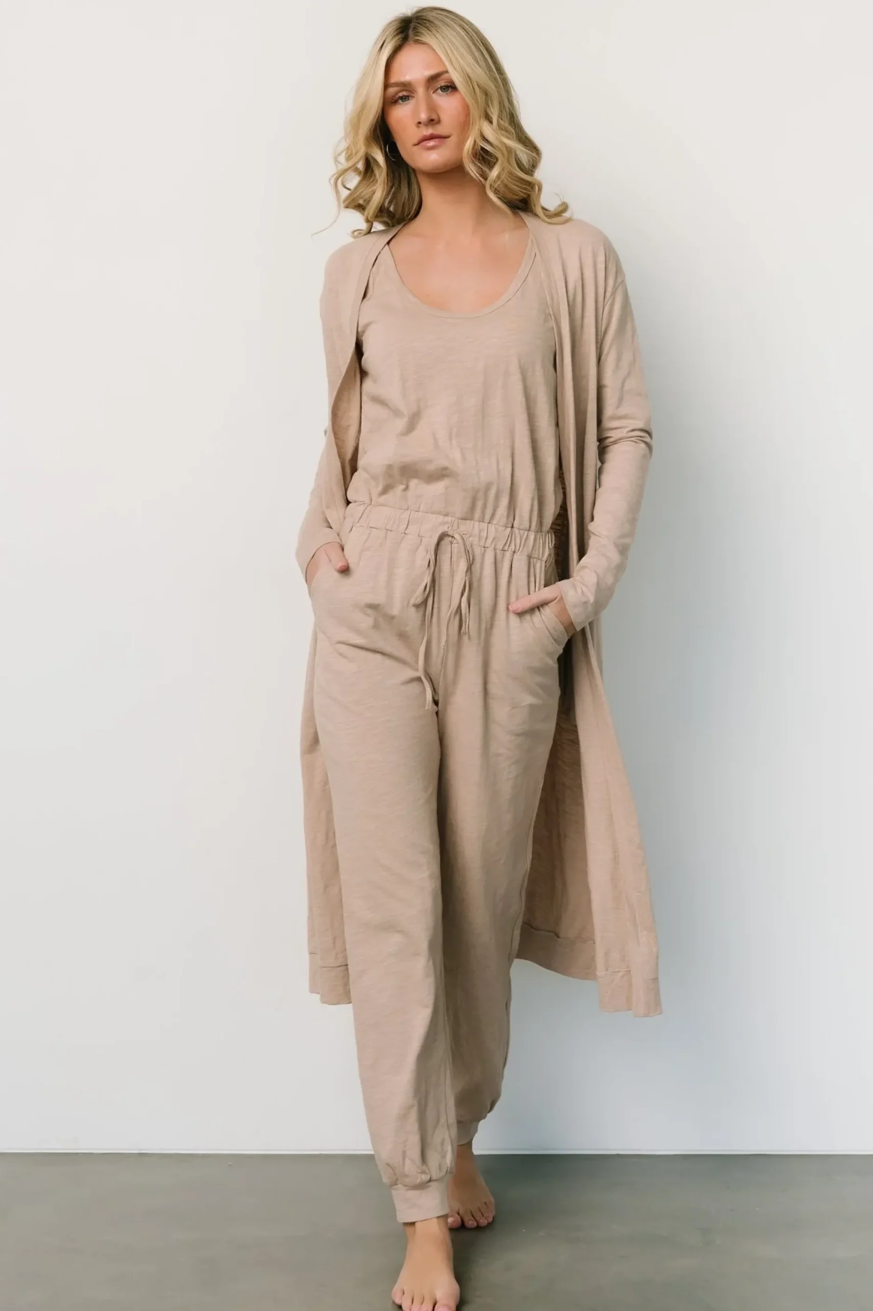 Baltic Born cardigans|Janae Jumpsuit + Cardigan Set | Oatmeal