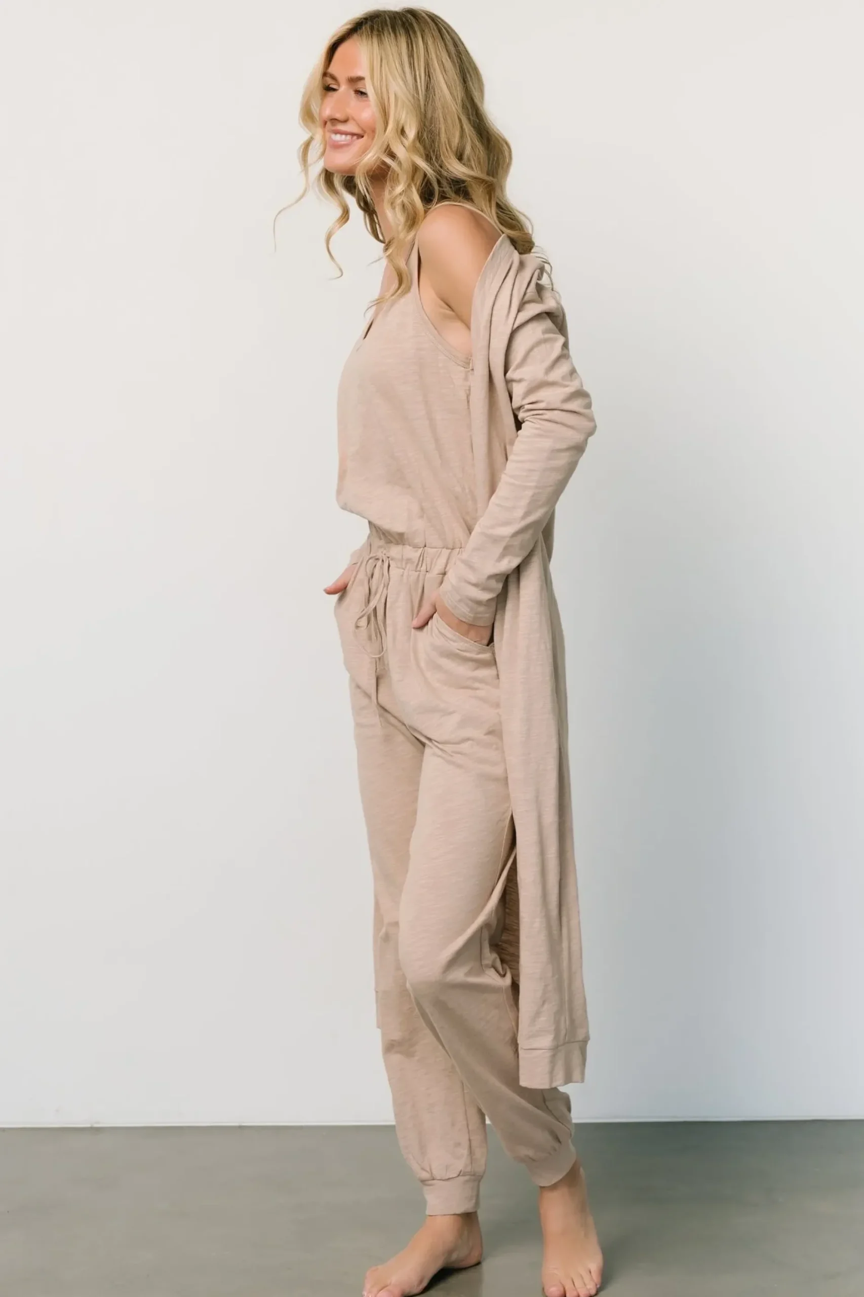 Baltic Born cardigans|Janae Jumpsuit + Cardigan Set | Oatmeal