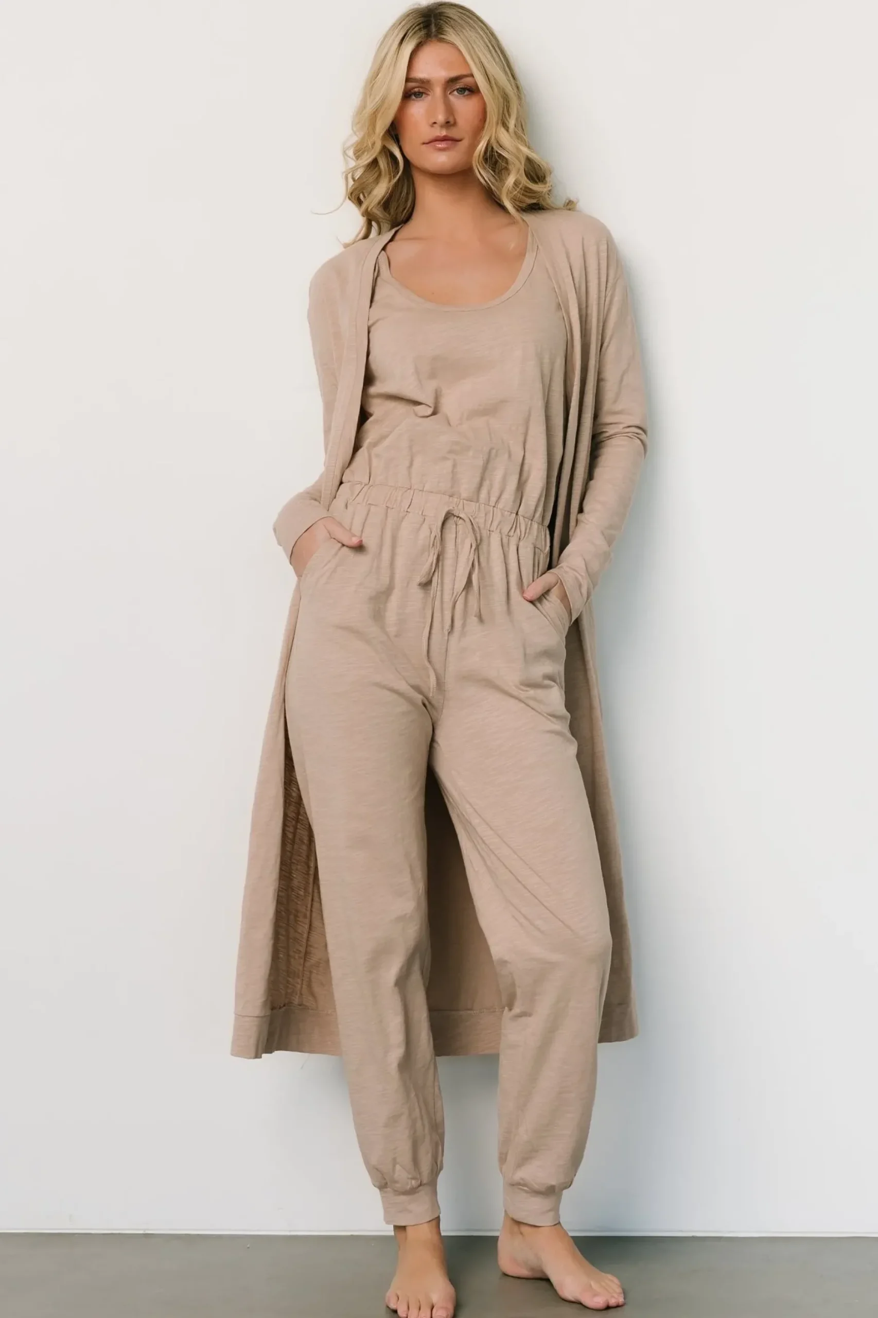 Baltic Born cardigans|Janae Jumpsuit + Cardigan Set | Oatmeal