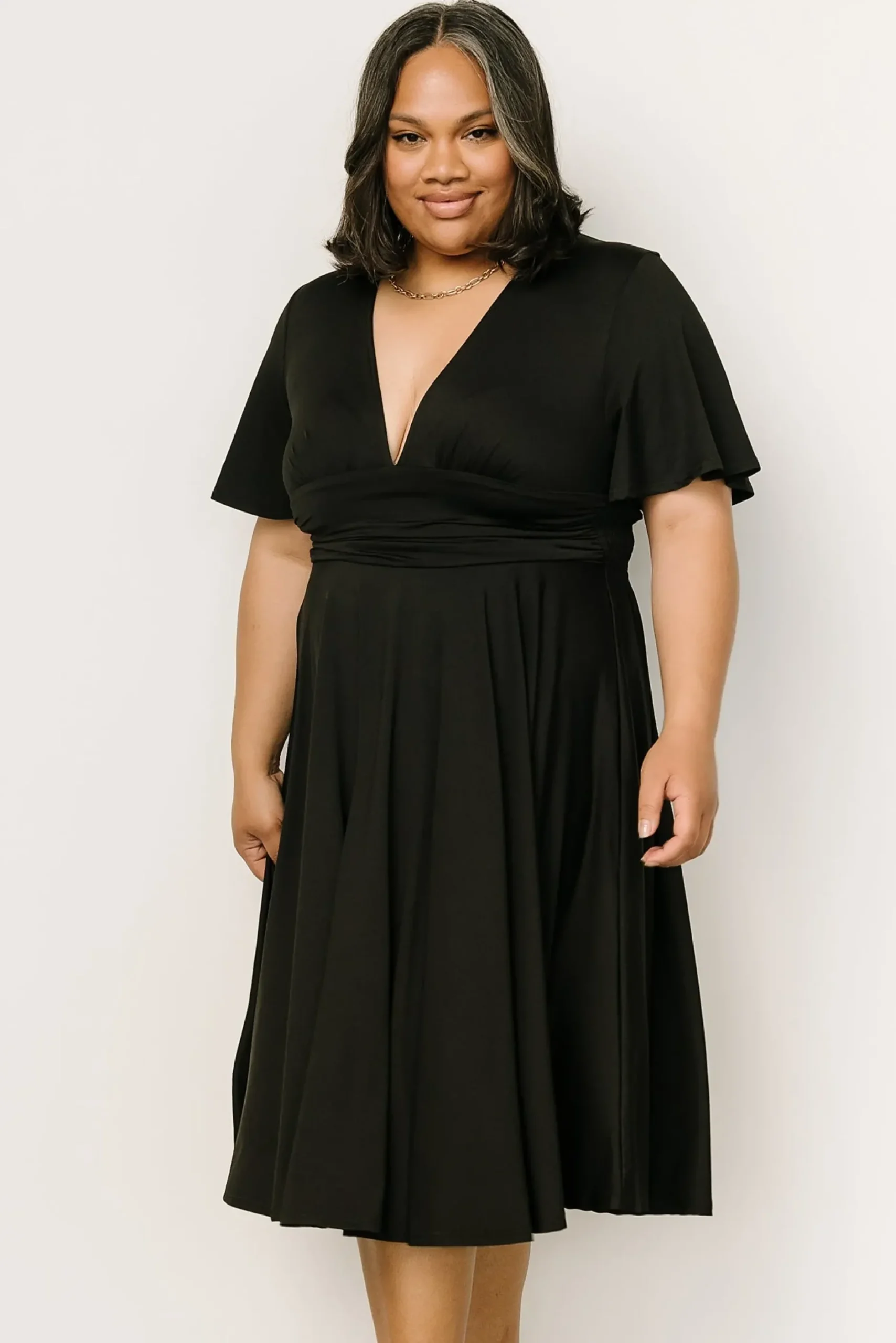 Baltic Born WINTER ESSENTIALS|Janette Midi Dress | Black