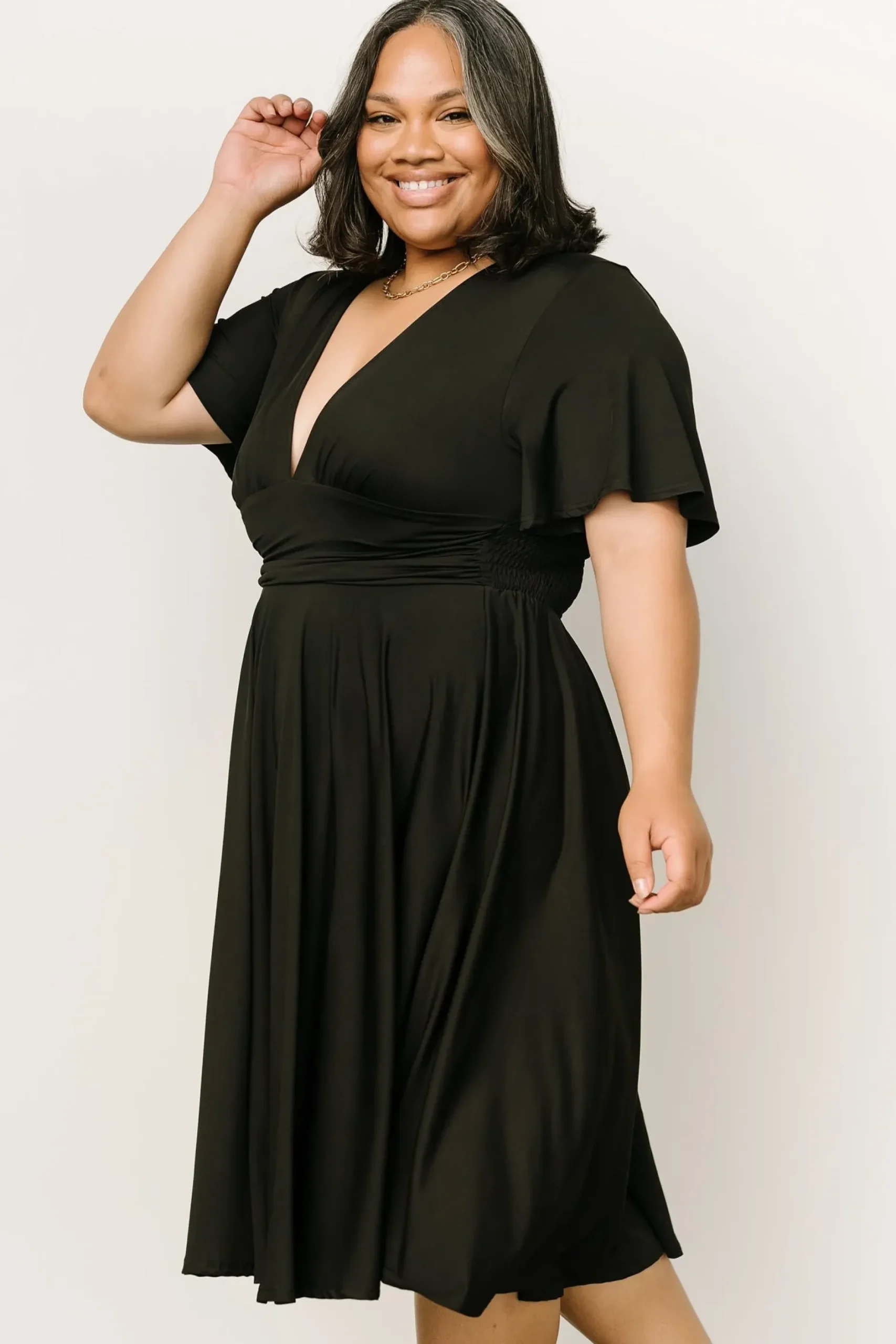 Baltic Born WINTER ESSENTIALS|Janette Midi Dress | Black