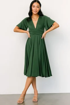 Baltic Born WINTER ESSENTIALS|Janette Midi Dress | Green