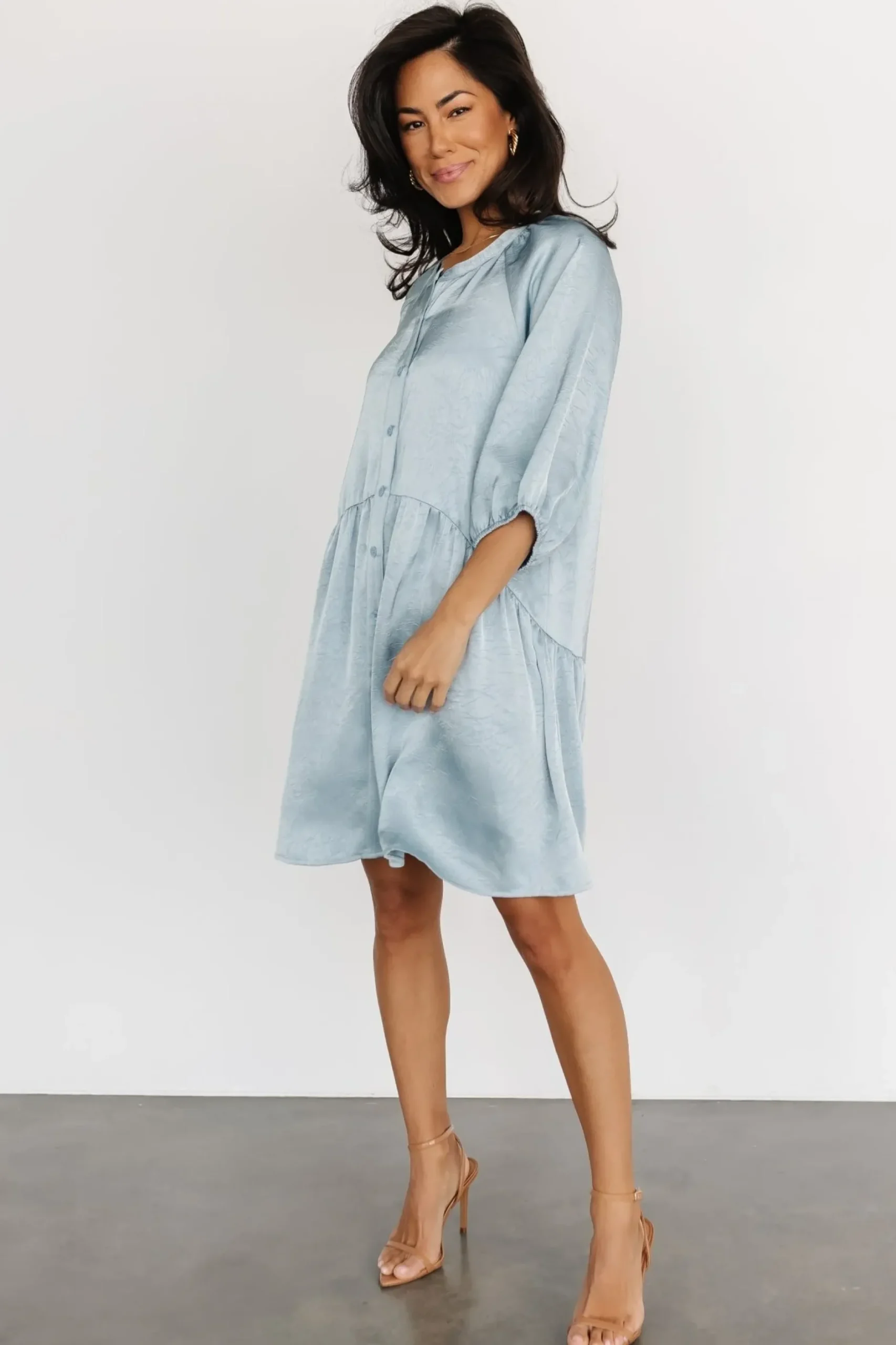 Baltic Born COMING SOON|Janice Button Dress | Blue