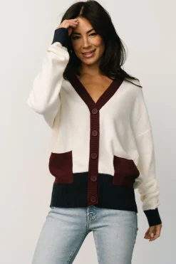 Baltic Born sweaters|cardigans|Jax Cardigan | Cream Multi